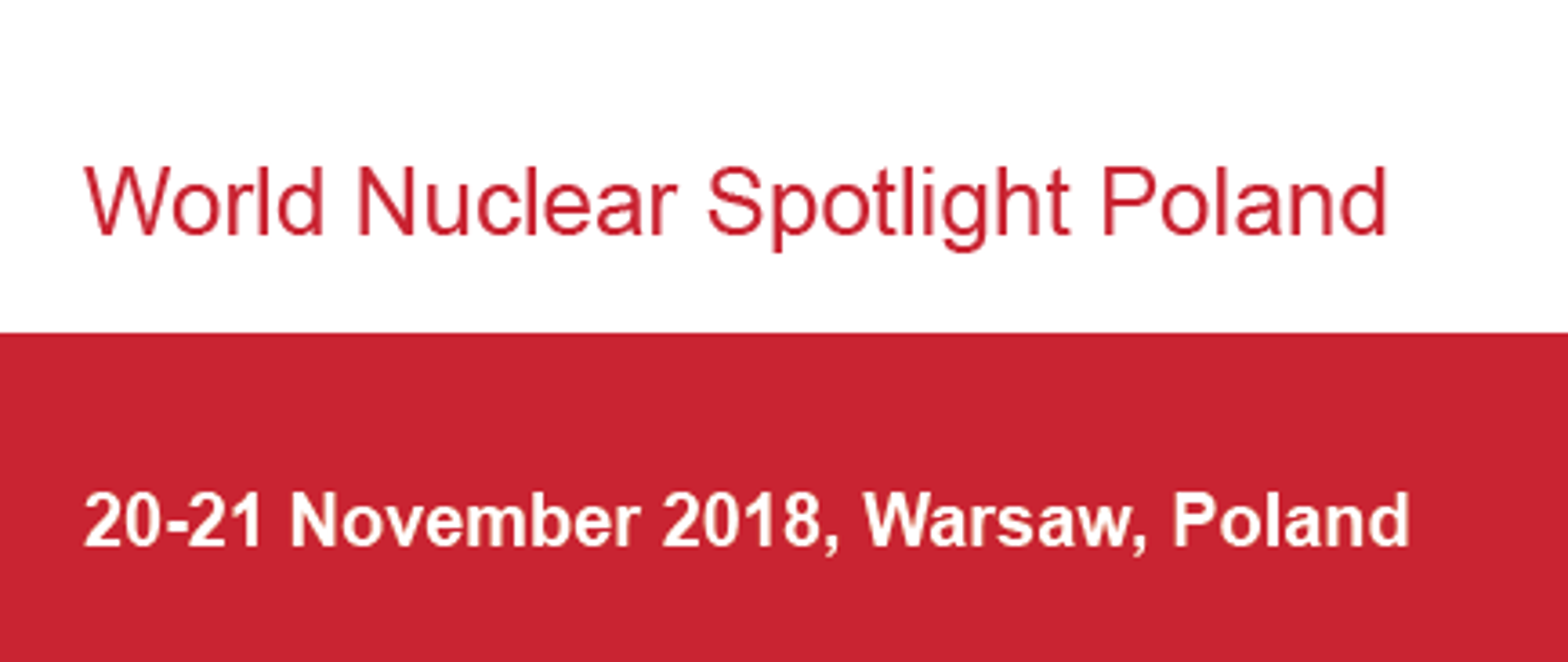 Baner zaproszenie na World Nuclear Spotlight Poland