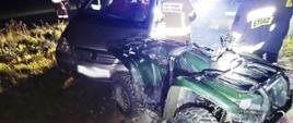 Samochód i quad po zderzeniu