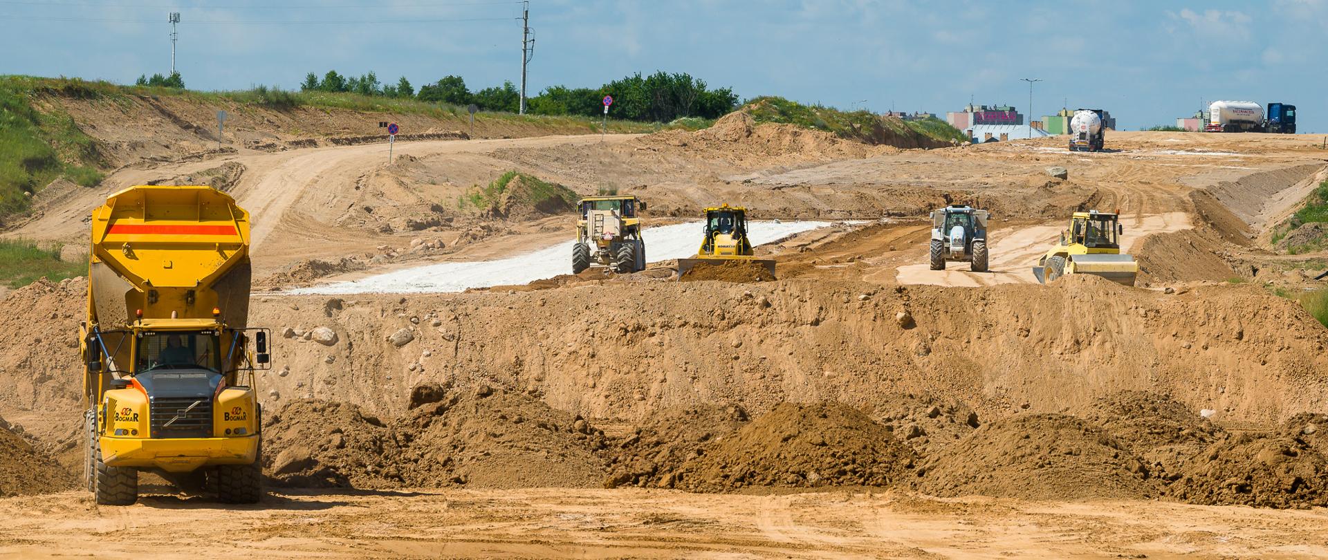Prace ziemne na budowie S61 Suwałki - Budzisko