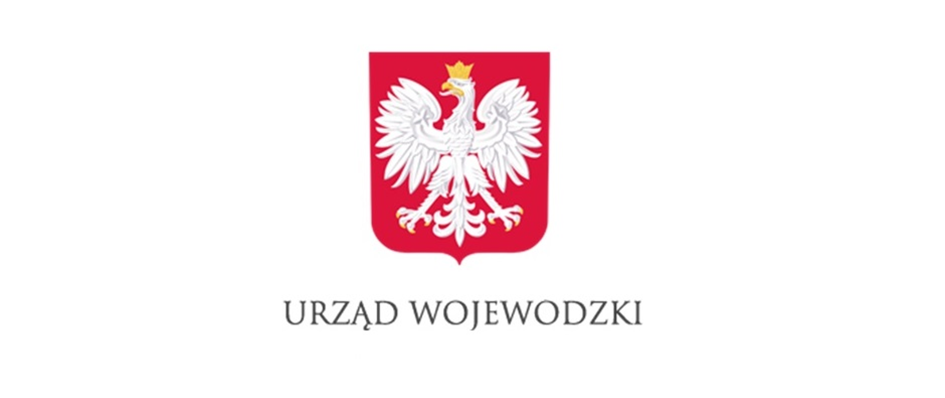 Logo urzędu wojewódzkiego z godłem Polski. Godło Polski jest to biały, jednogłowy orzeł w złotej koronie, ze złotymi szponami i dziobem, zwrócony w prawo[7]. Godło heraldyczne umieszczone jest na czerwonym polu, lekko zwężającej się ku dołowi tarczy herbowej. 