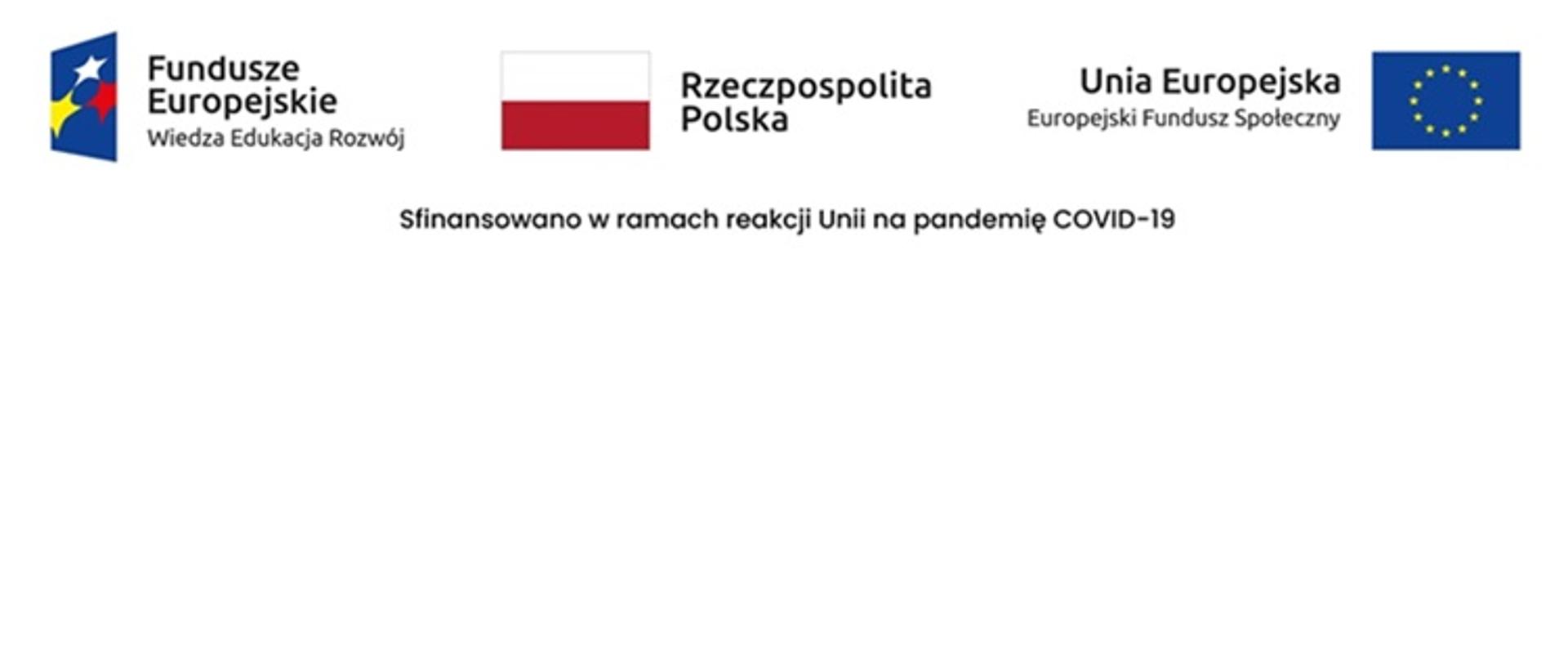 Logo Funduszy Europejskich, flaga Rzeczpospolitej Polskiej, Flaga Unii Europejskiej