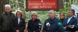 Uroczyste podpisanie zarządzenia w sprawie utworzenia rezerwatu przyrody "Lasy Sopockie"