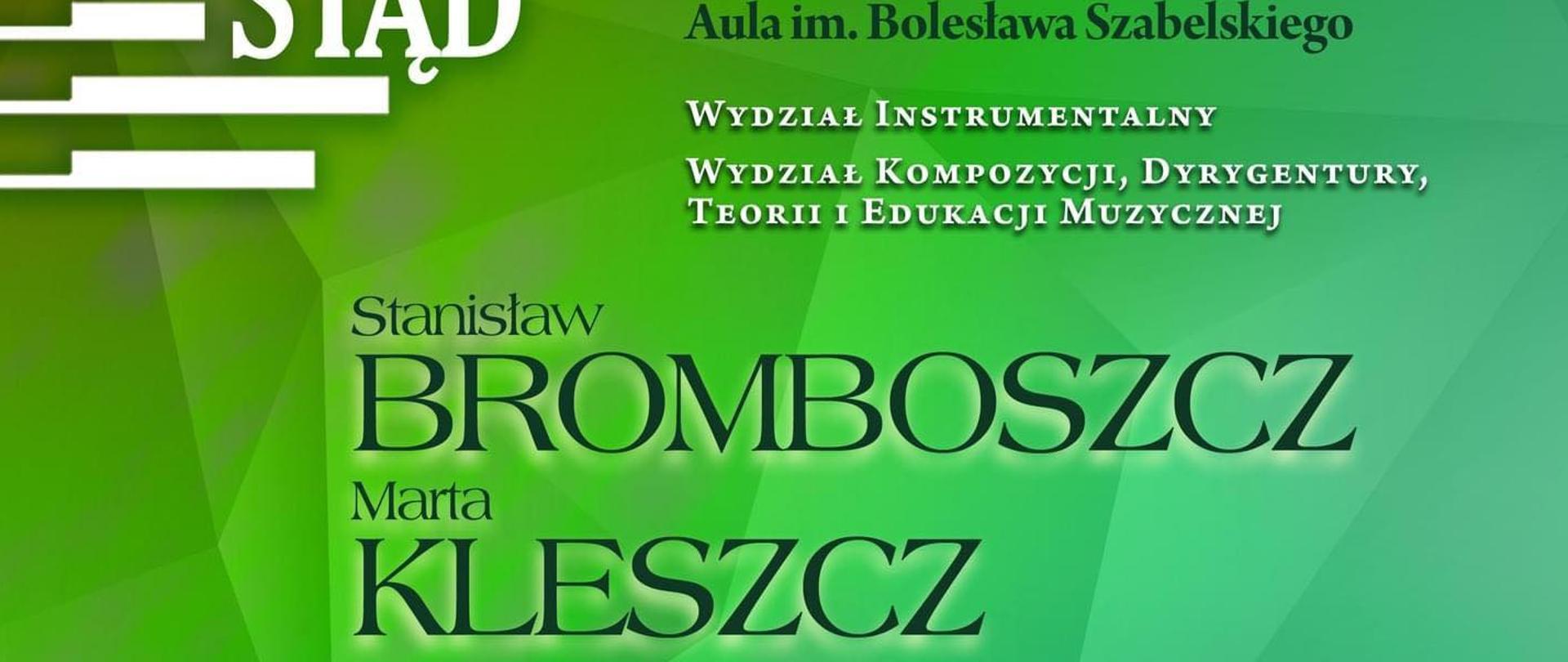 Plakat zawiera informacje o koncercie, odbywającym się na Akademii Muzycznej w Katowicach 16 stycznia 2023 roku o g.17.00. Wymienieni są kompozytorzy oraz wykonawcy.