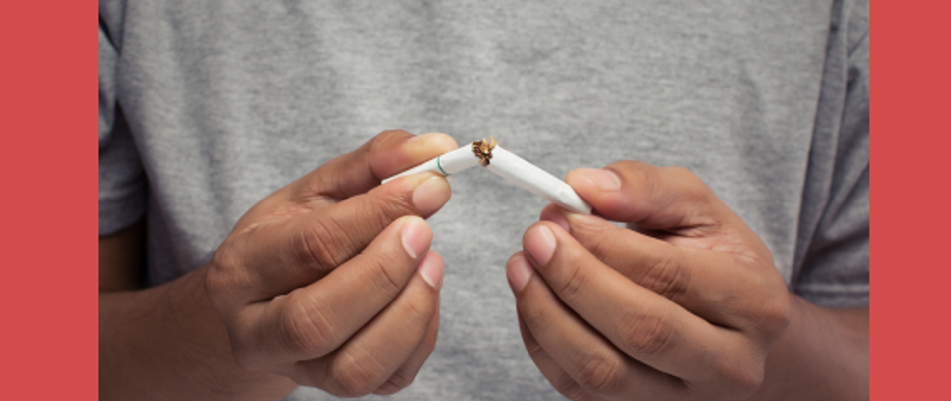 Ręce łamiące papieros