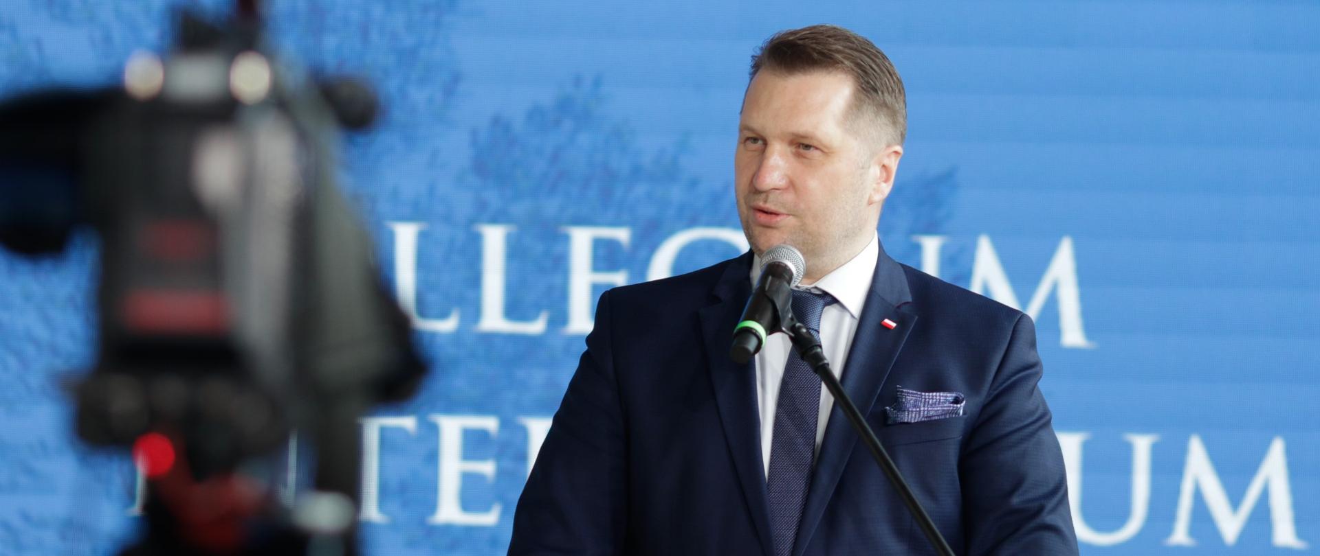 Minister Przemysław Czarnek na otwarciu uczelni