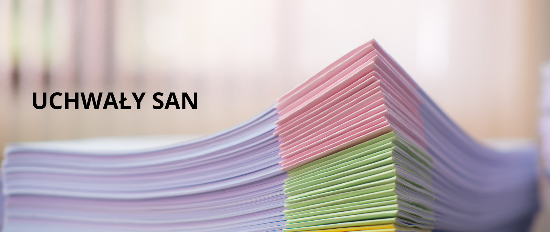 Plik dokumentów - napis: Uchwały SAN