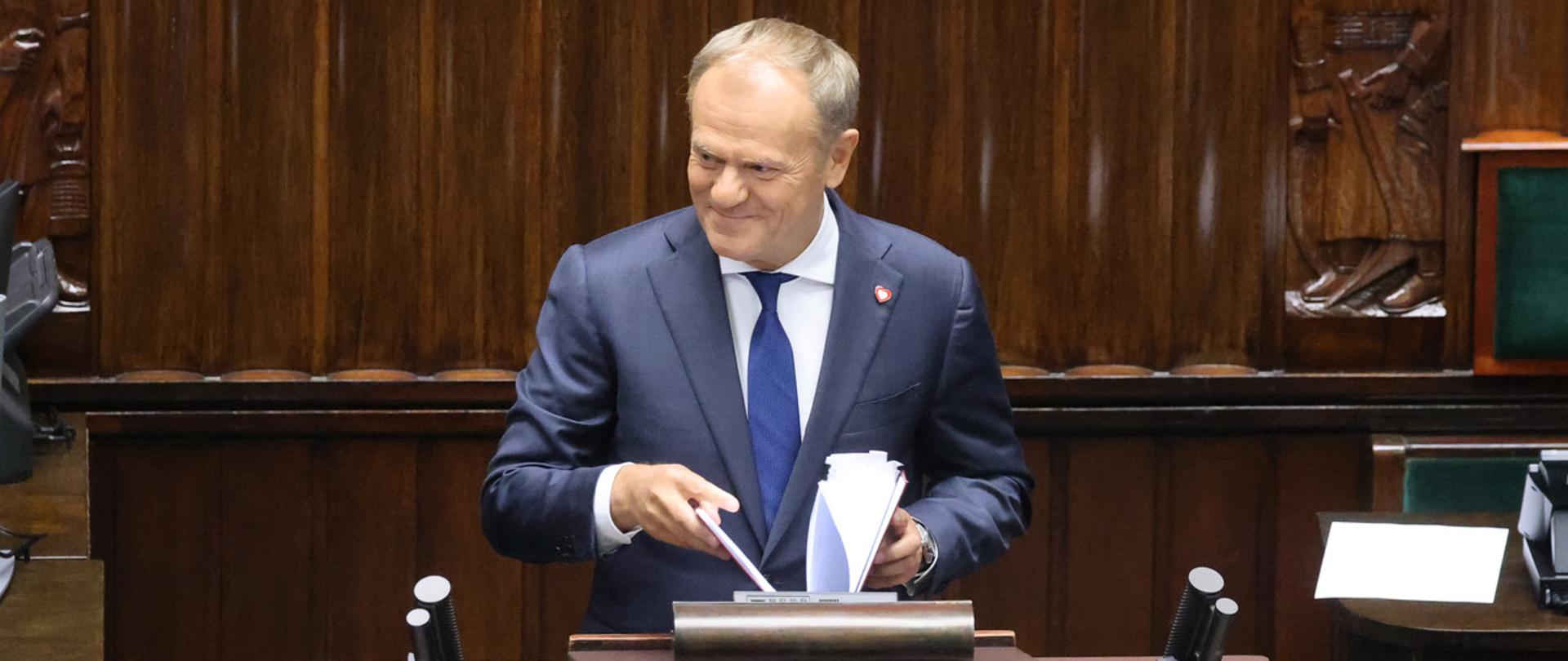 PM Tusk in Parliament_Vote of confidence