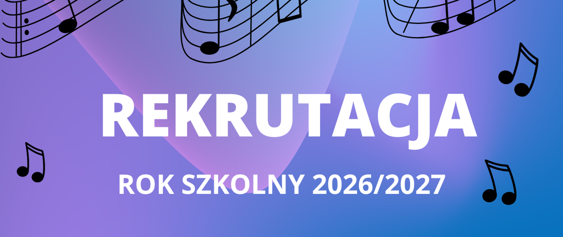 Kolorowa grafika z informacją o rekrutacji na rok szkolny 2026/2027