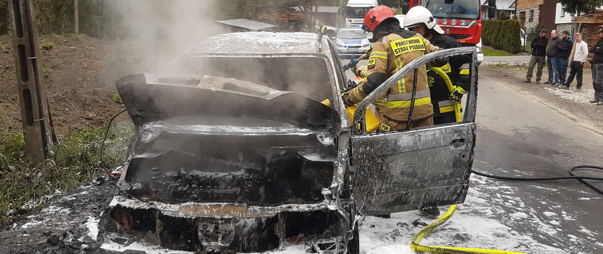 Leśnica – pożar samochodu
