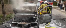 Leśnica – pożar samochodu