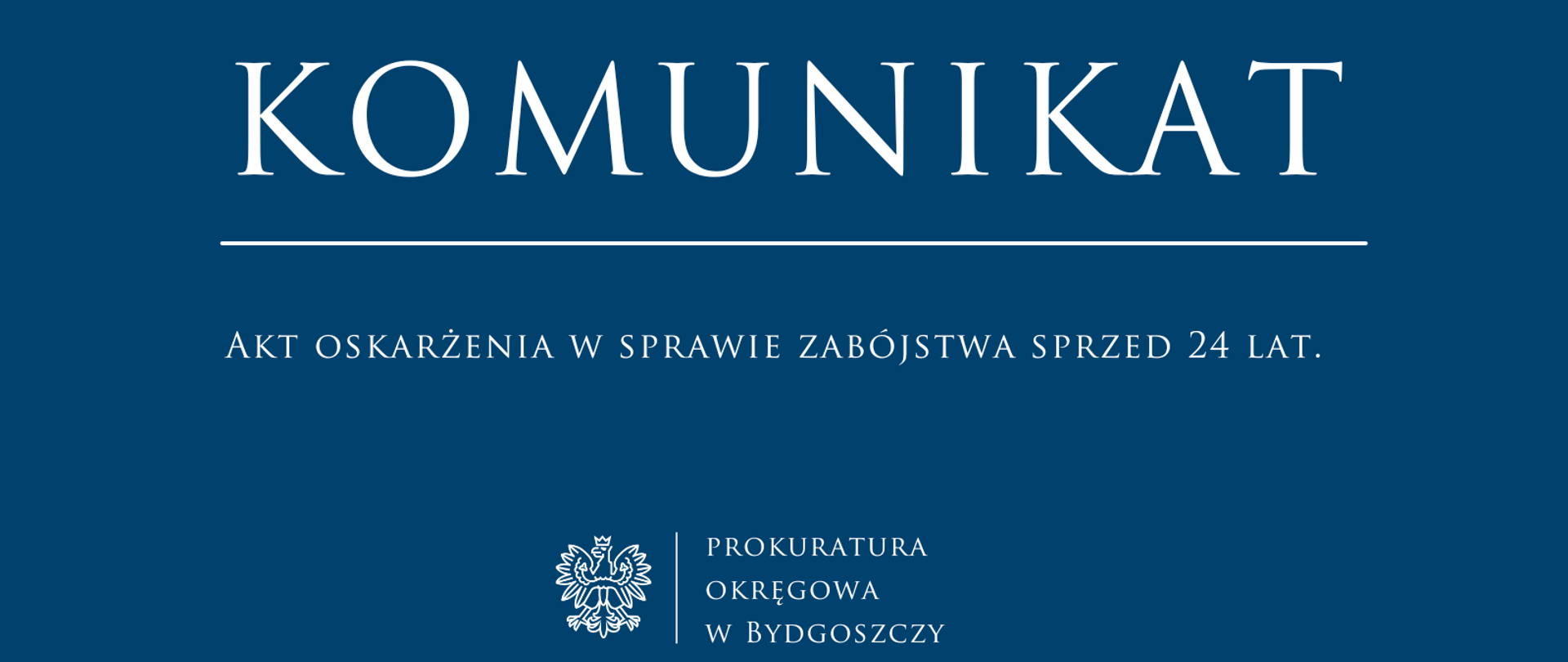 Akt oskarżenia w sprawie zabójstwa sprzed 24 lat.