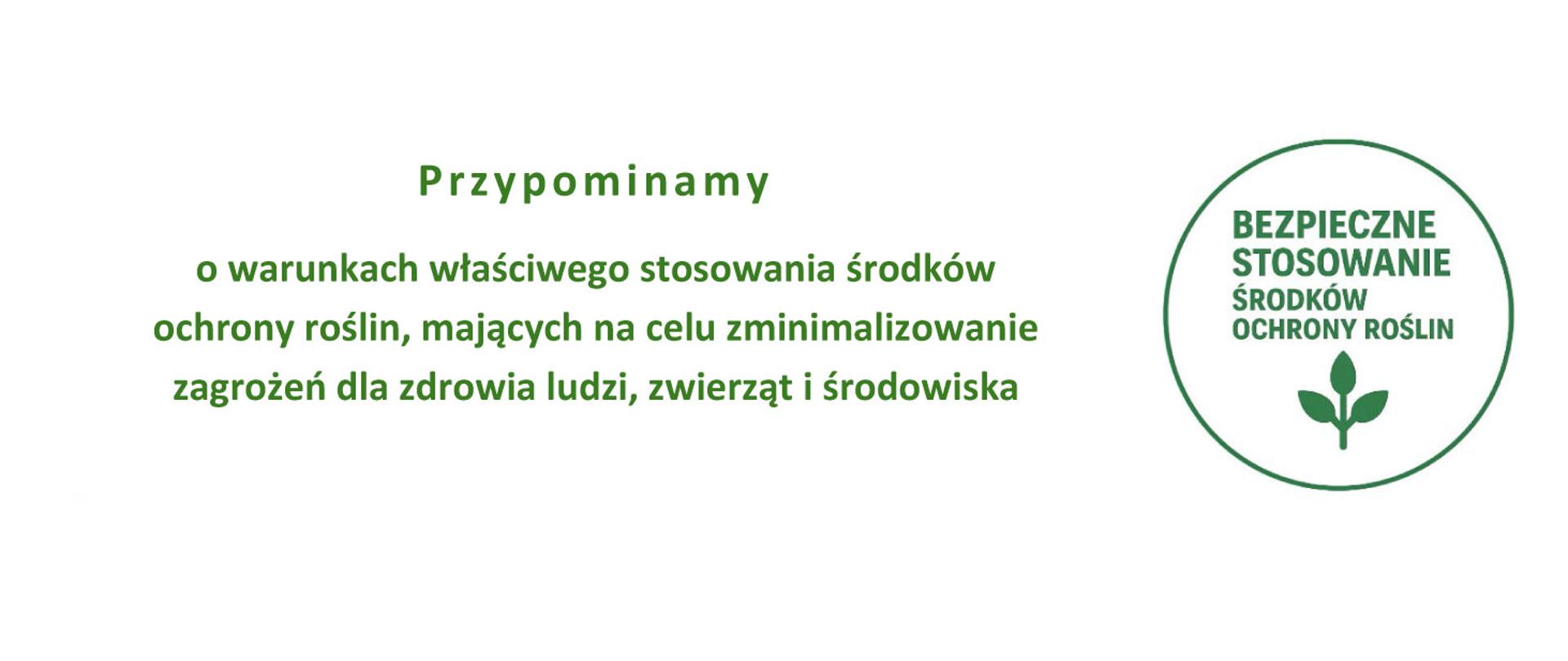 Napis: Przypominamy o warunkach właściwego stosowania śor i grafika po prawej stronie