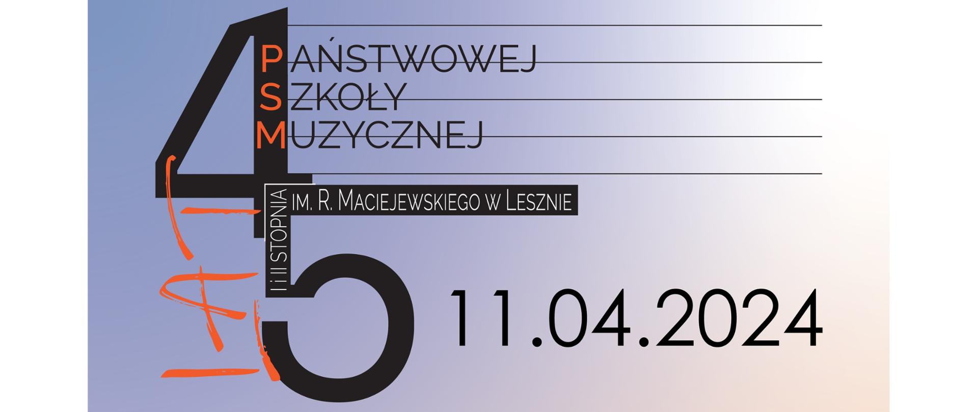Plakat na niebiesko-różowym tle z czarnymi i pomarańczowymi napisami. U dołu logo organizatorów.