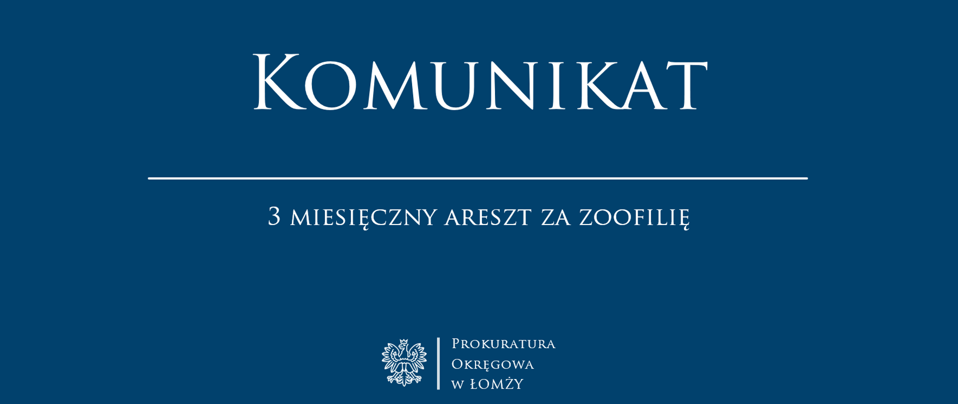 3 miesięczny areszt za zoofilię