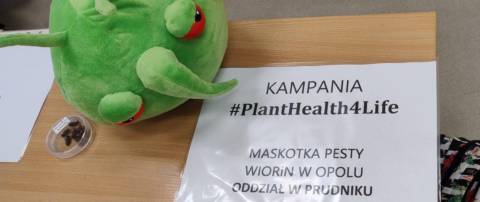 Zdjęcie przedstawia maskotkę agrofaga Pesty