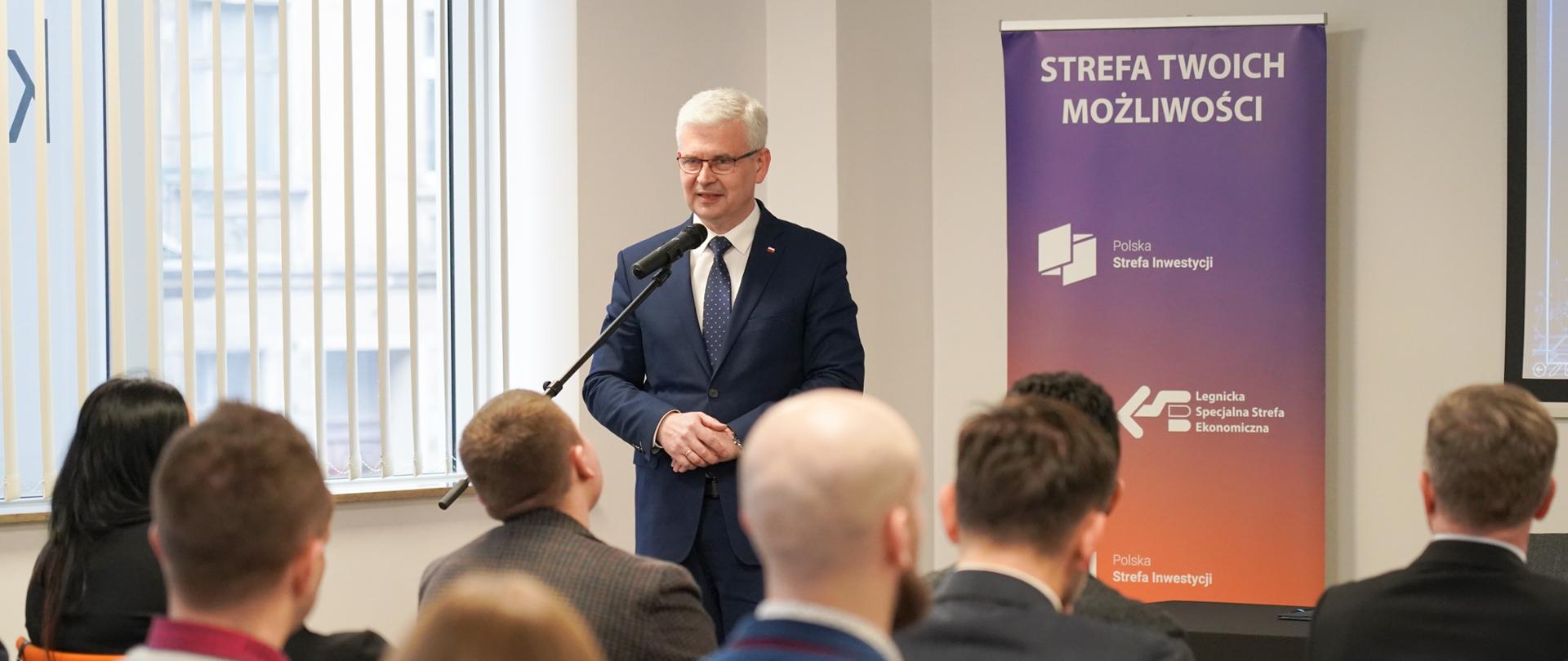 Wiceminister Ireneusza Zyska na uroczystości Powołania Zachodniego Klastra Elektromobilności