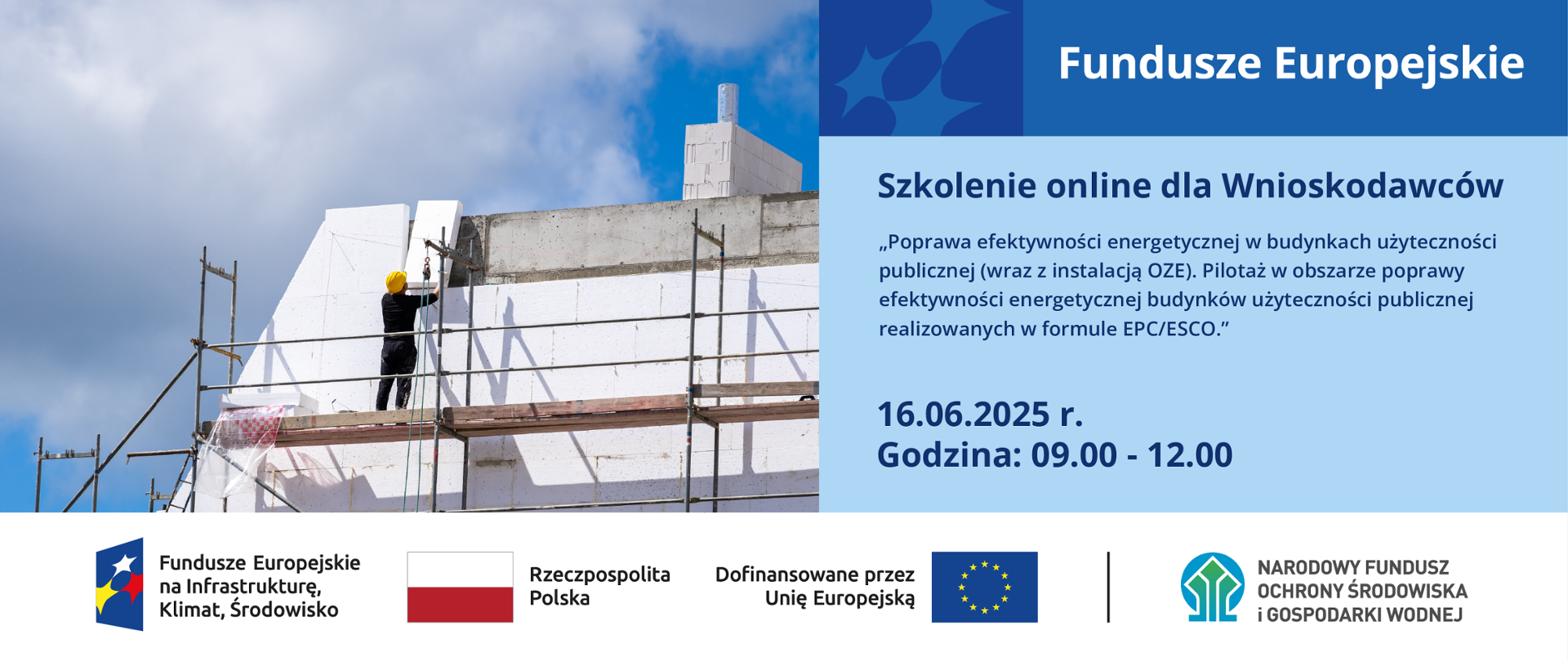 Grafika informująca o Szkoleniu online dla wnioskodawców programu FEnIKS