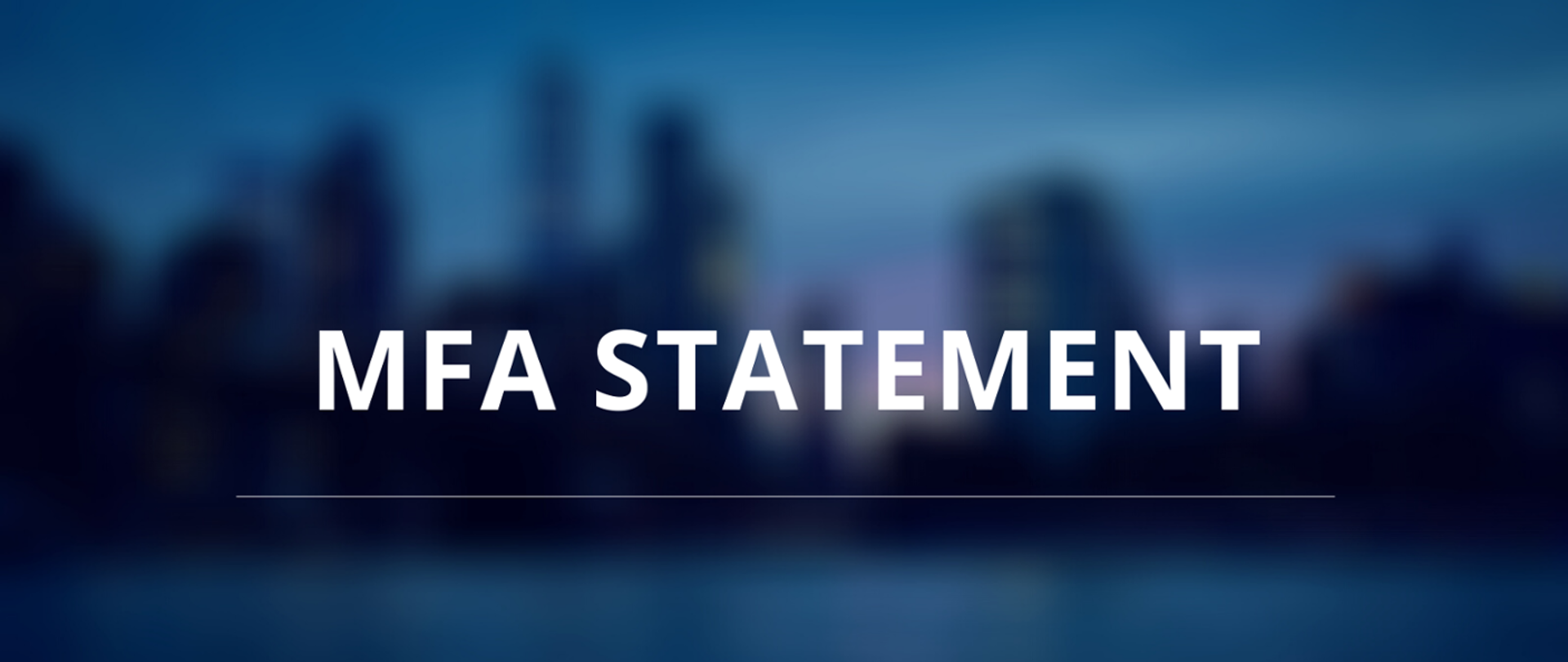 MFA statement. 