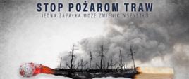 Plakat promujący akcję "STOP pożarom traw"