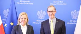 Spotkanie ministra klimatu i środowiska Anny Moskwy z ambasadorem RP w Australii Lloyda Brodricka