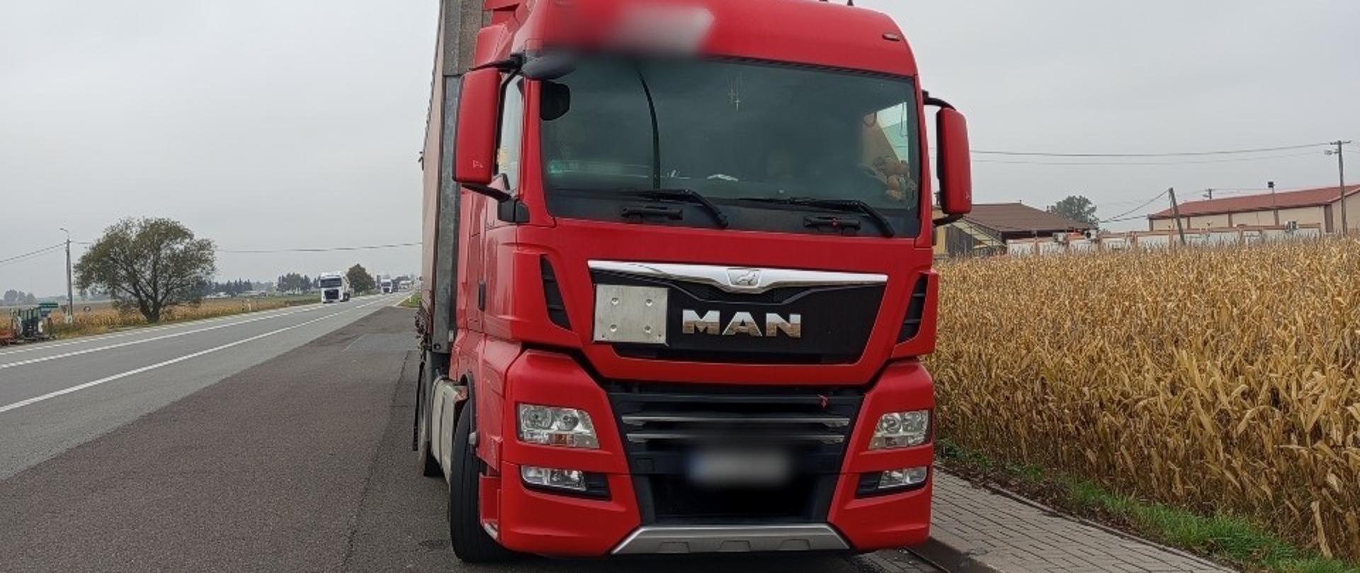 Kontrola zespołu pojazdów w Kaszewie