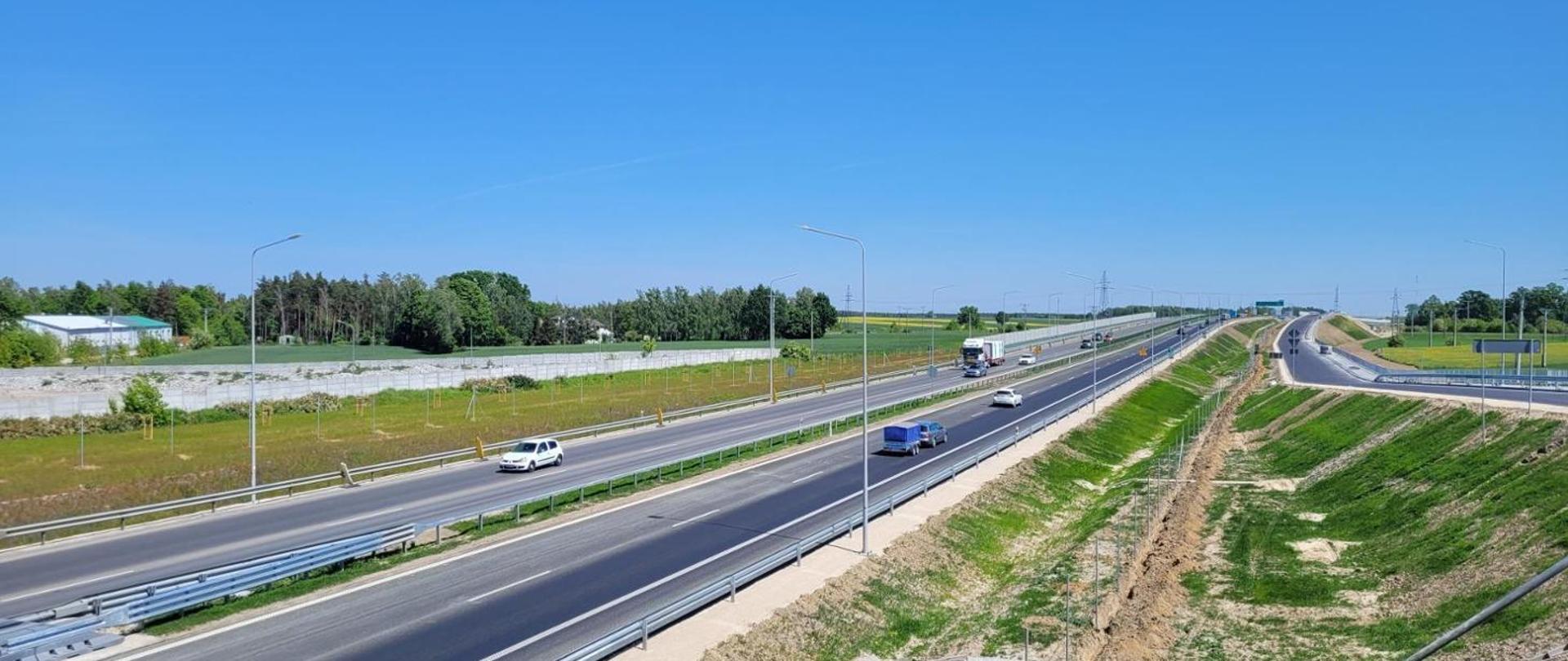 S8 w okolicy węzła Ostrów Mazowiecka Północ