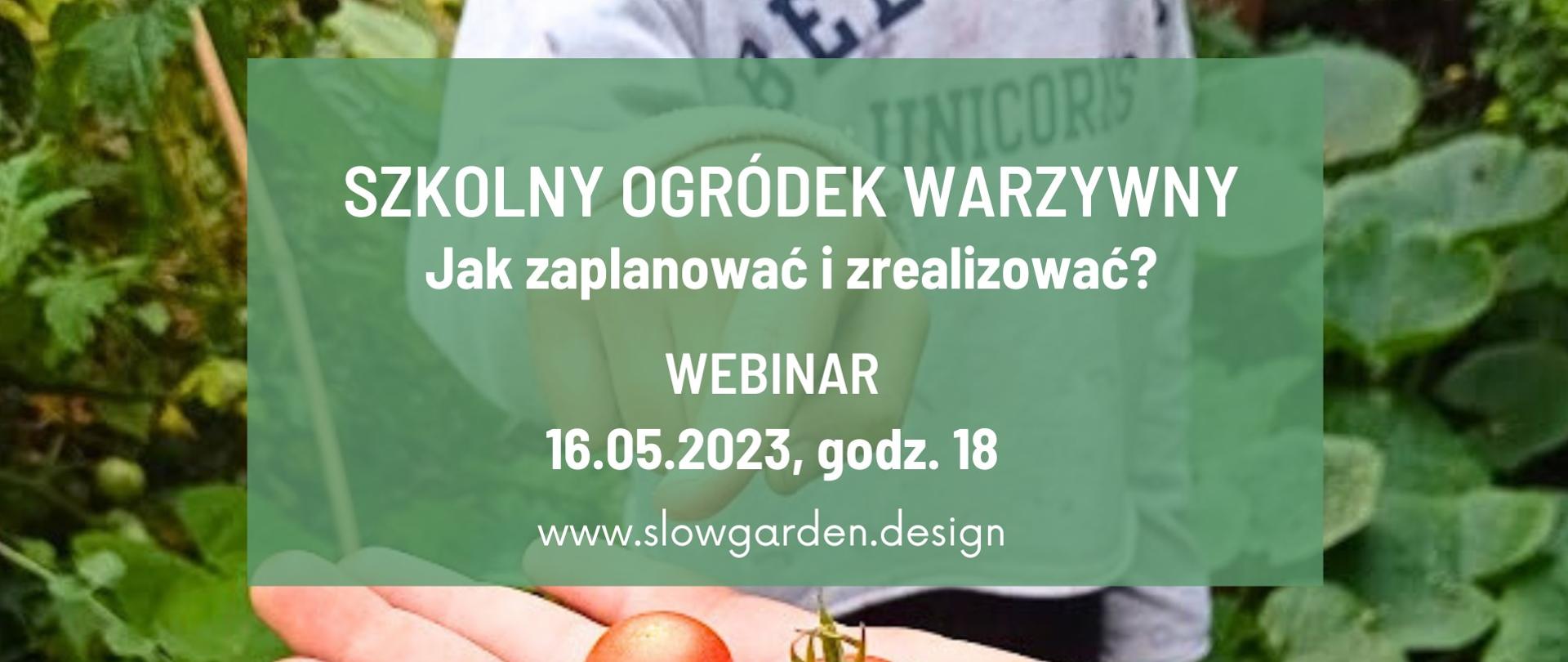 Zaproszenie na webinar Szkolny ogródek warzywny MF EOG