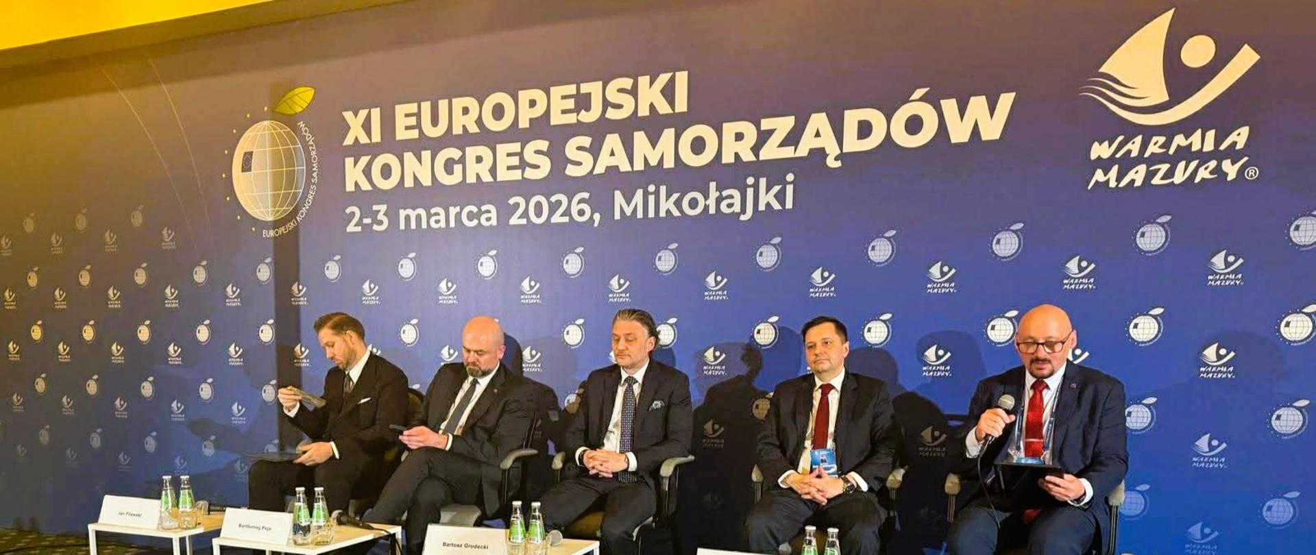 Prezes Wód Polskich Mateusz Balcerowicz podczas XI Europejskiego Kongres Samorządów w Mikołajkach