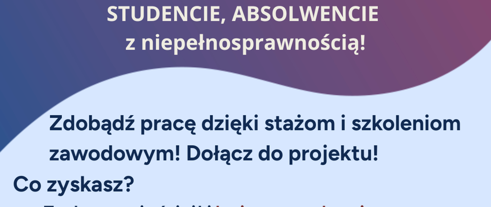 plakat informacja o projekcie Dyplom i co dalej