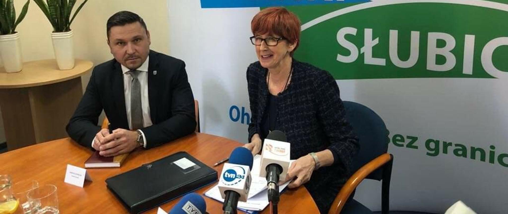 Konferencja prasowa w Słubicach.