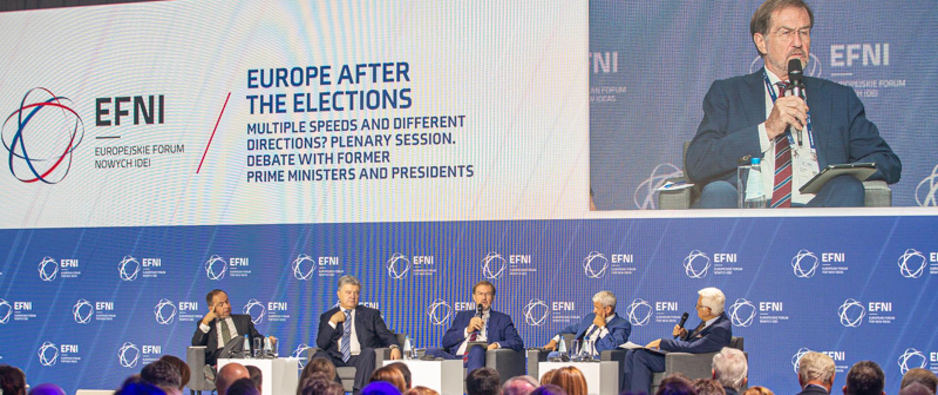 Deputy Minister Konrad Szymański at plenary session of European Forum for New Ideas in Sopot