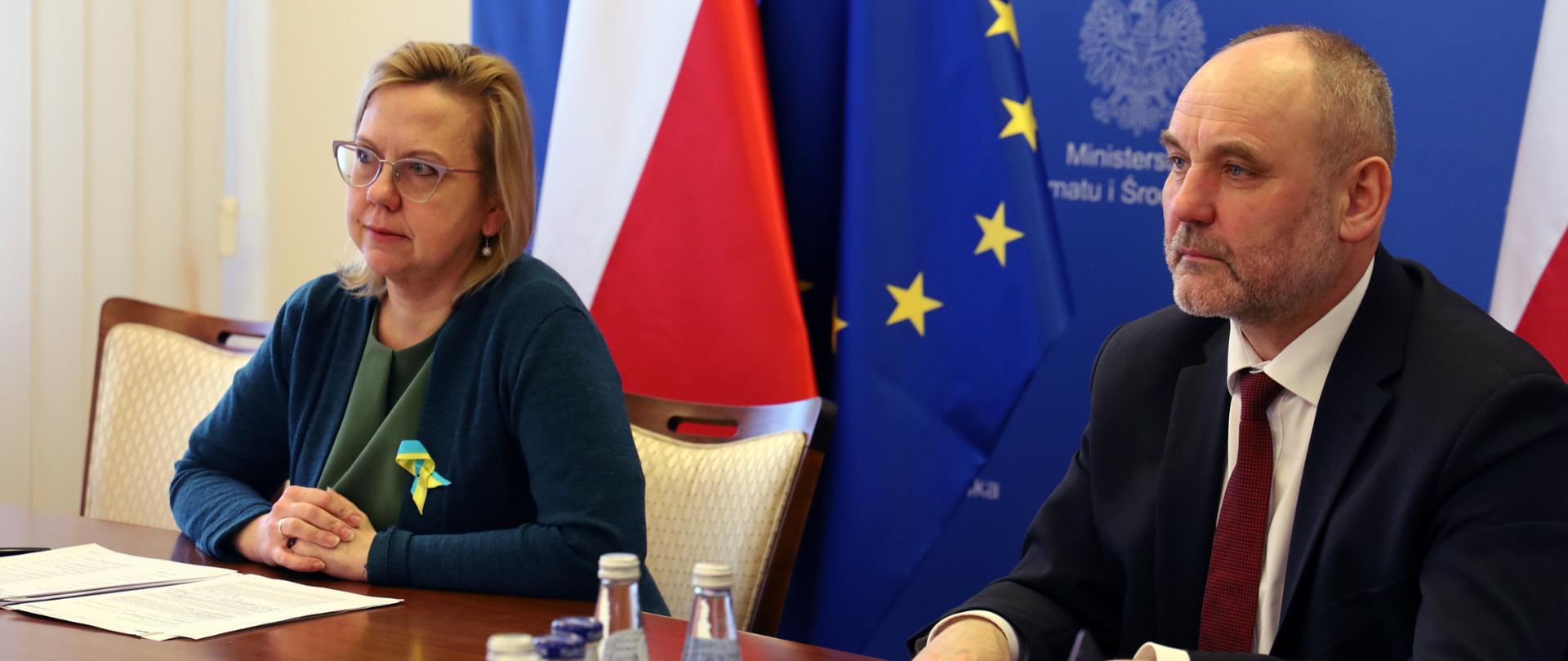 Minister Anna Moskwa oraz Wiceminister Piotr Dziadzio na posiedzeniu Rady Zarządzającej MAE