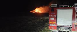 Pożar stogu słomy