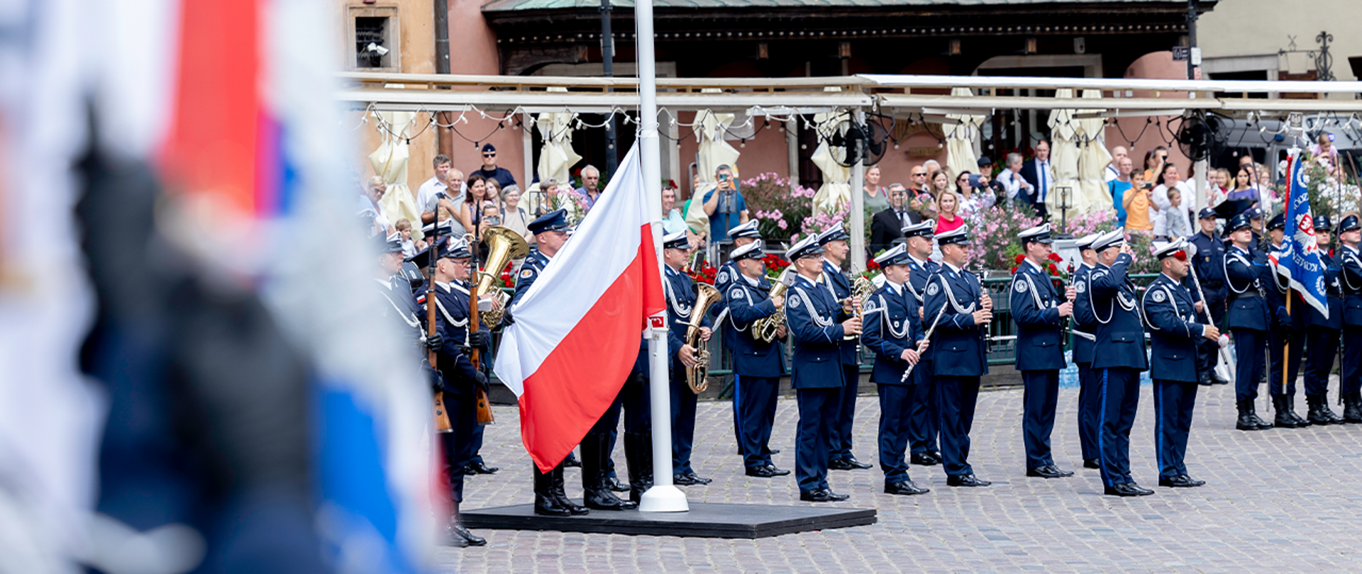 Święto Policji w Warszawie z udziałem szefa MSWiA Mariusza Kamińskiego oraz wiceministrów Błażeja Pobożego i Bartosza Grodeckiego 