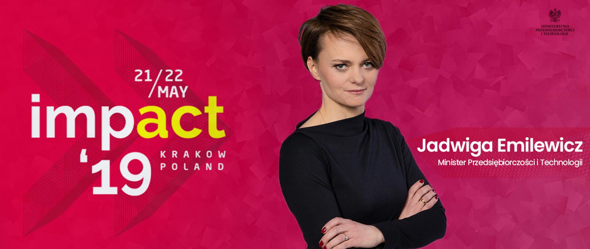 Na grafice zdjęcie minister Jadwigi Emilewicz