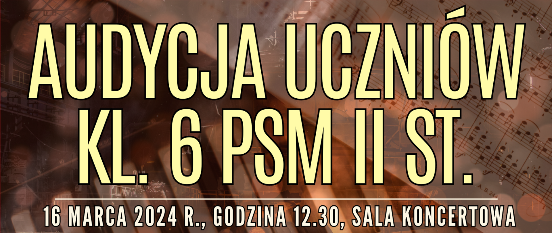 ciemne tło z elementami czerwieni i czerni oraz informacja o wydarzeniu