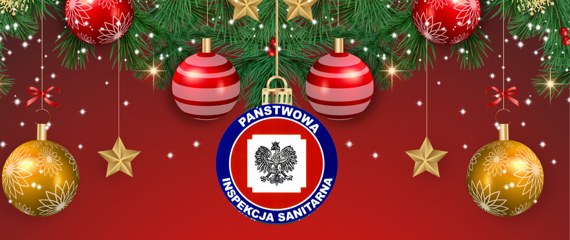 Życzenia Wesołych Świąt, choinka, bąbki