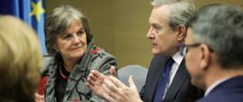 Wicepremier, minister kultury i dziedzictwa narodowego Profesor Piotr Gliński spotkał się w poniedziałek w Katowicach z komisarz Unii Europejskiej ds. spójności i reform, Elisą Ferreirą. Fot. Danuta Matloch 