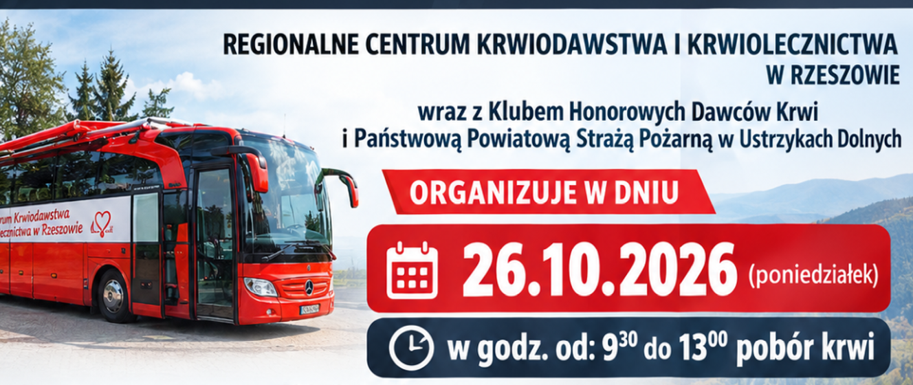 Akcja honorowego oddawania krwi w Ustrzykach Dolnych