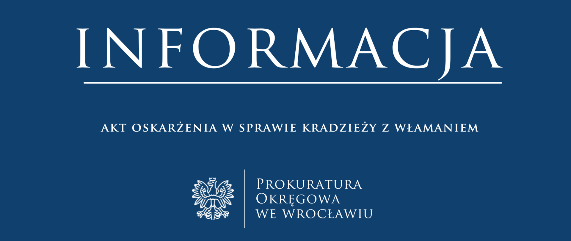 Akt oskarżenia przeciwko sprawcom kradzieży z włamaniem. 