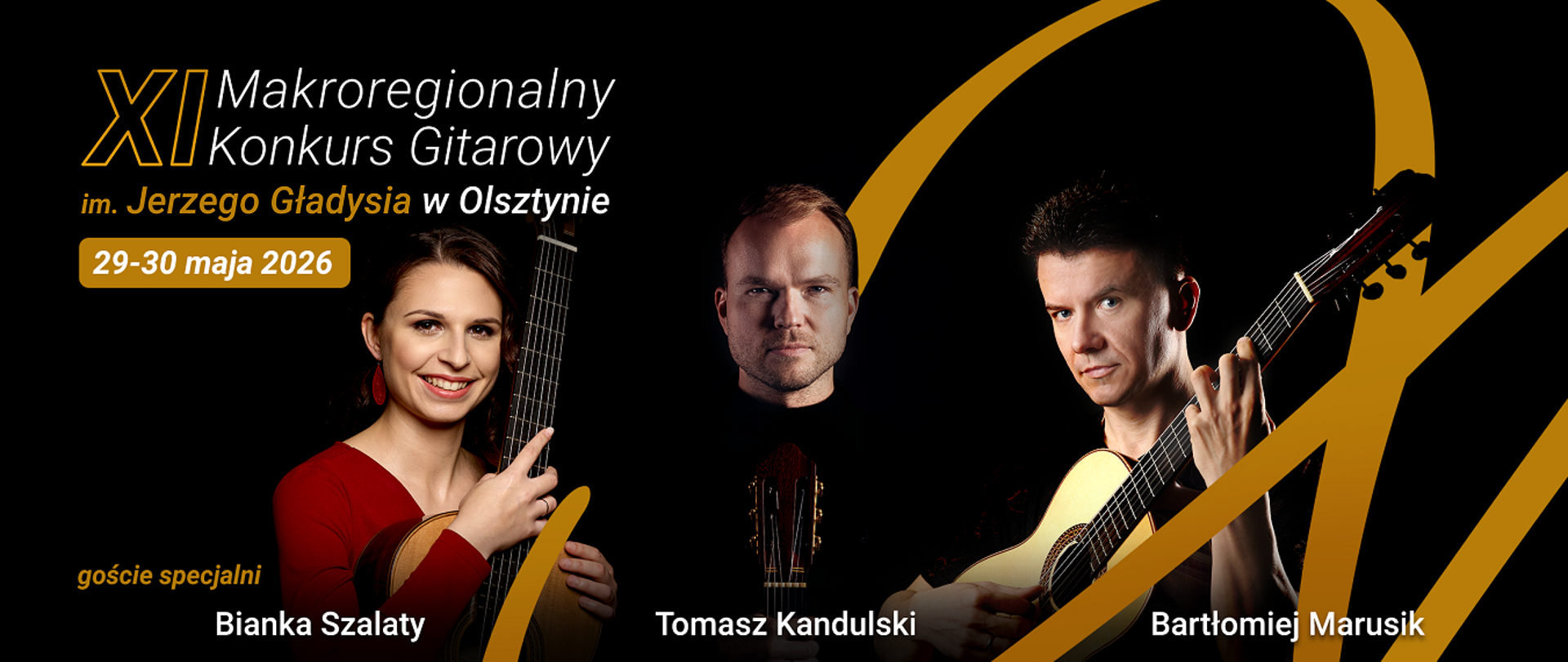 Baner XI Makroregionalnego Konkursu Gitarowego im. Jerzego Gładysia w Olsztynie