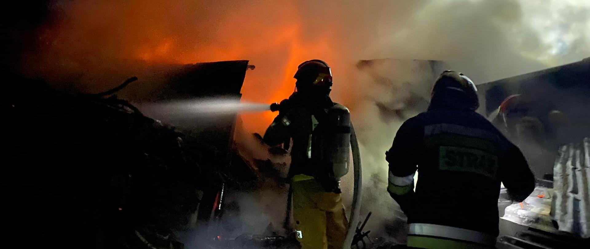 Pożar zabudowań w Nętkowie