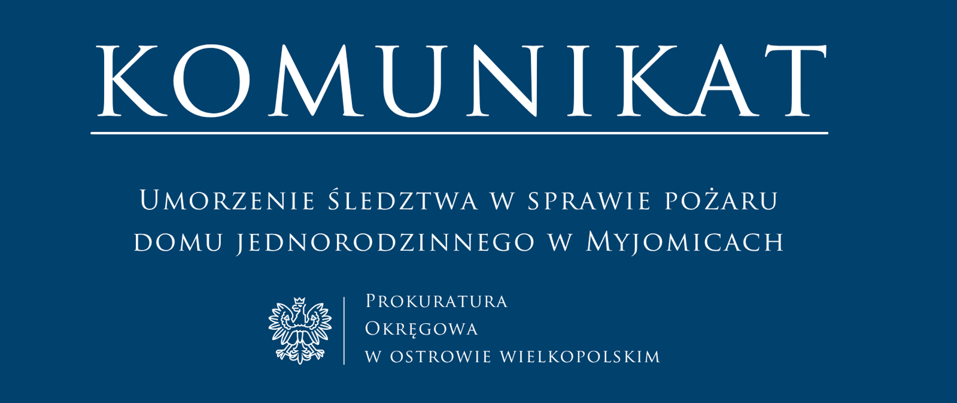 Umorzenie śledztwa w sprawie pożaru domu jednorodzinnego w Myjomicach