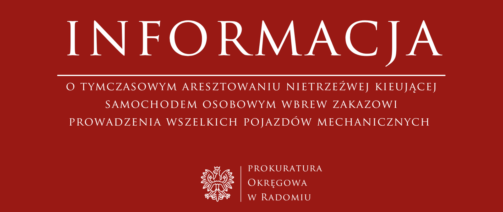 Areszt kierująca