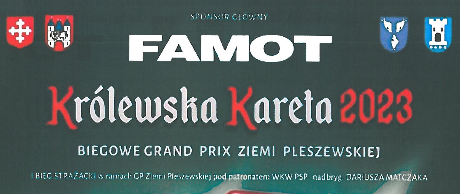 Plakat promujący Biegowe Grand Prix Ziemi Pleszewskiej
