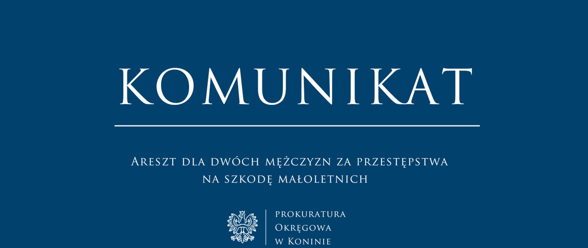 Areszt dla dwóch mężczyzn za przestępstwa na szkodę małoletnich