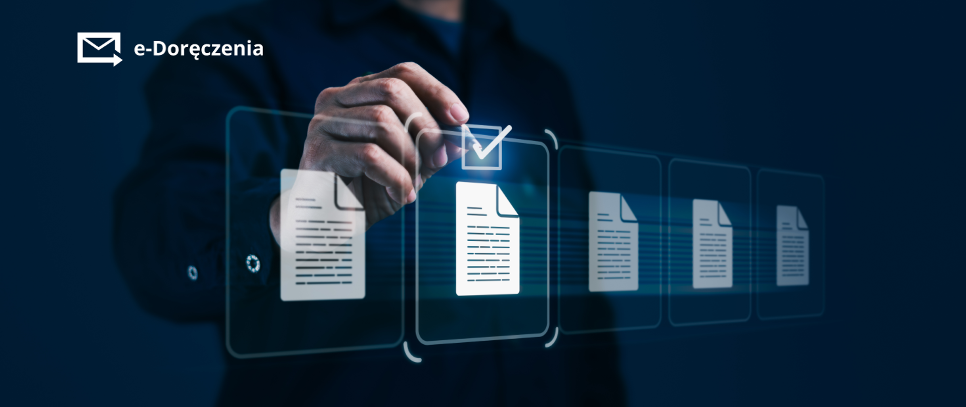 Mężczyzna potwierdzający dokument.