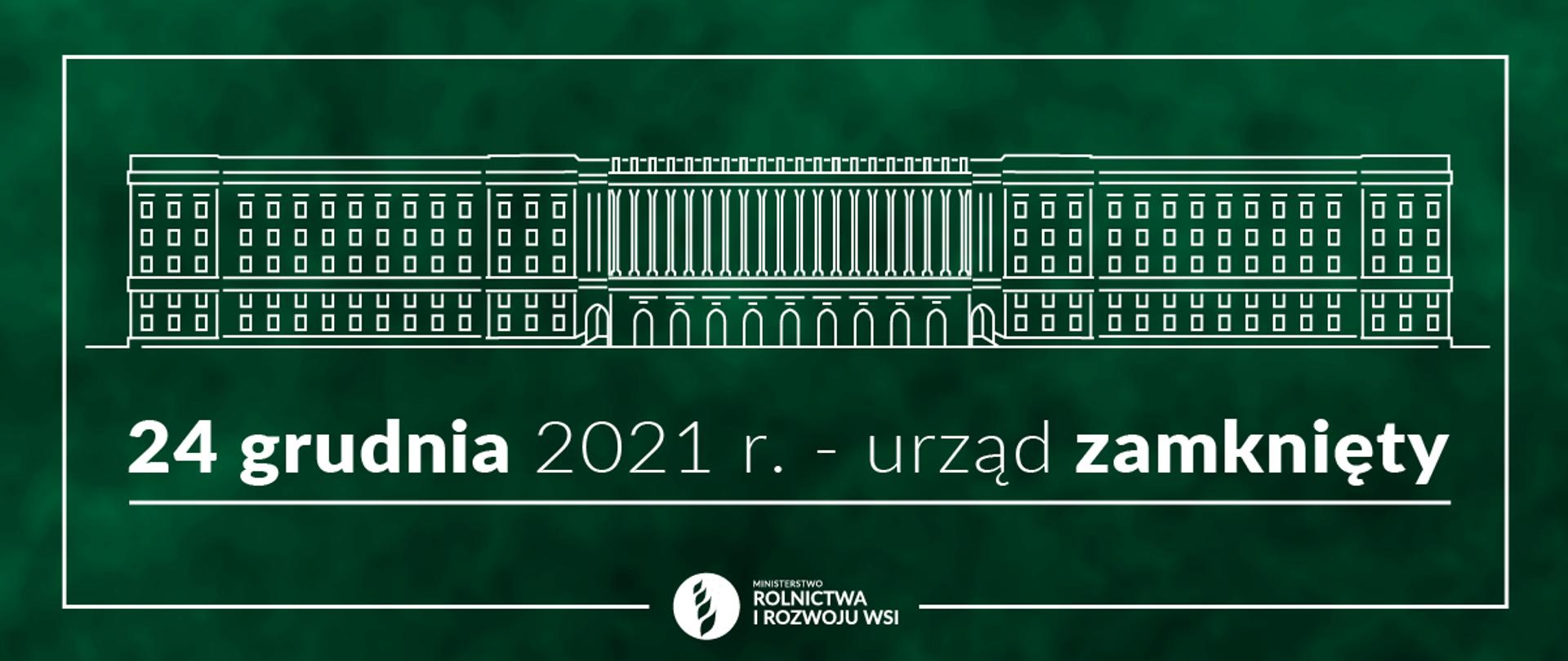 Bryła budynku MRiRW na zielonym tle