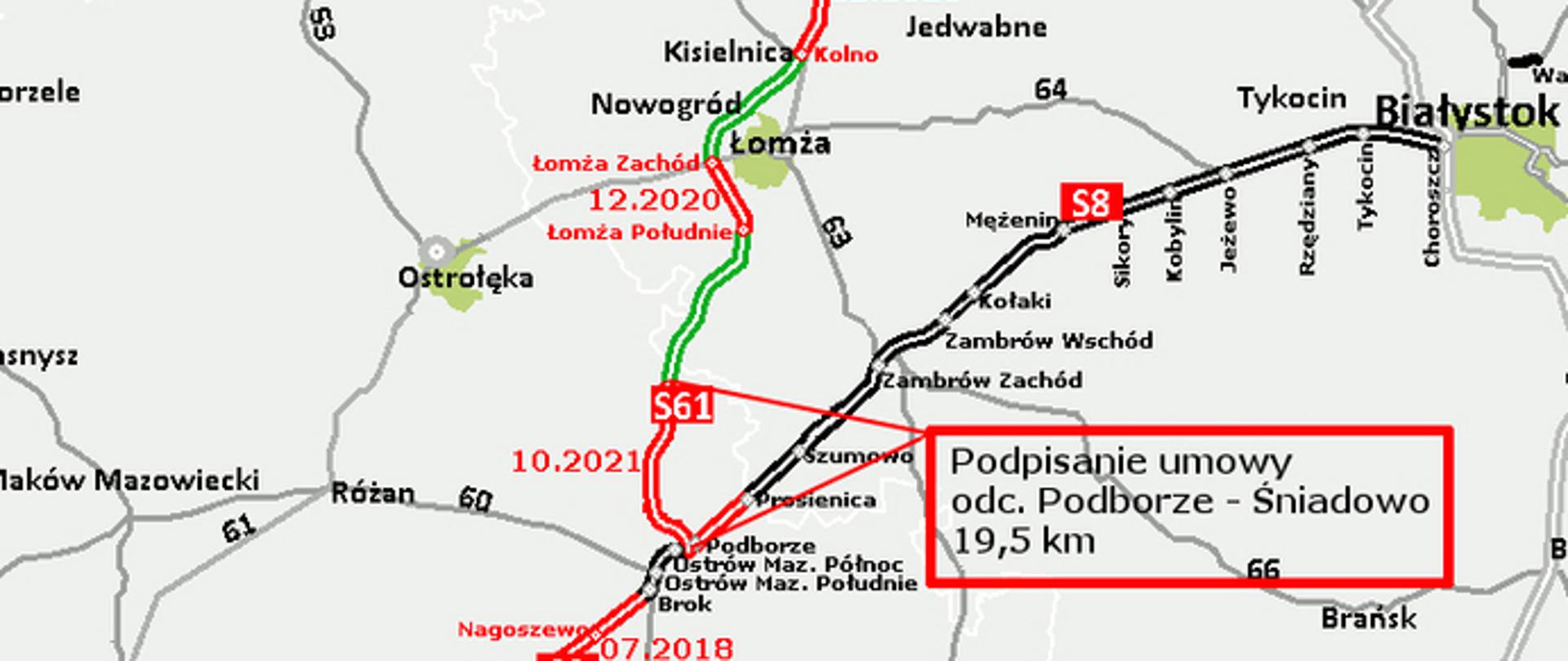 Via Baltica na terytorium Polski (S8 i S61)