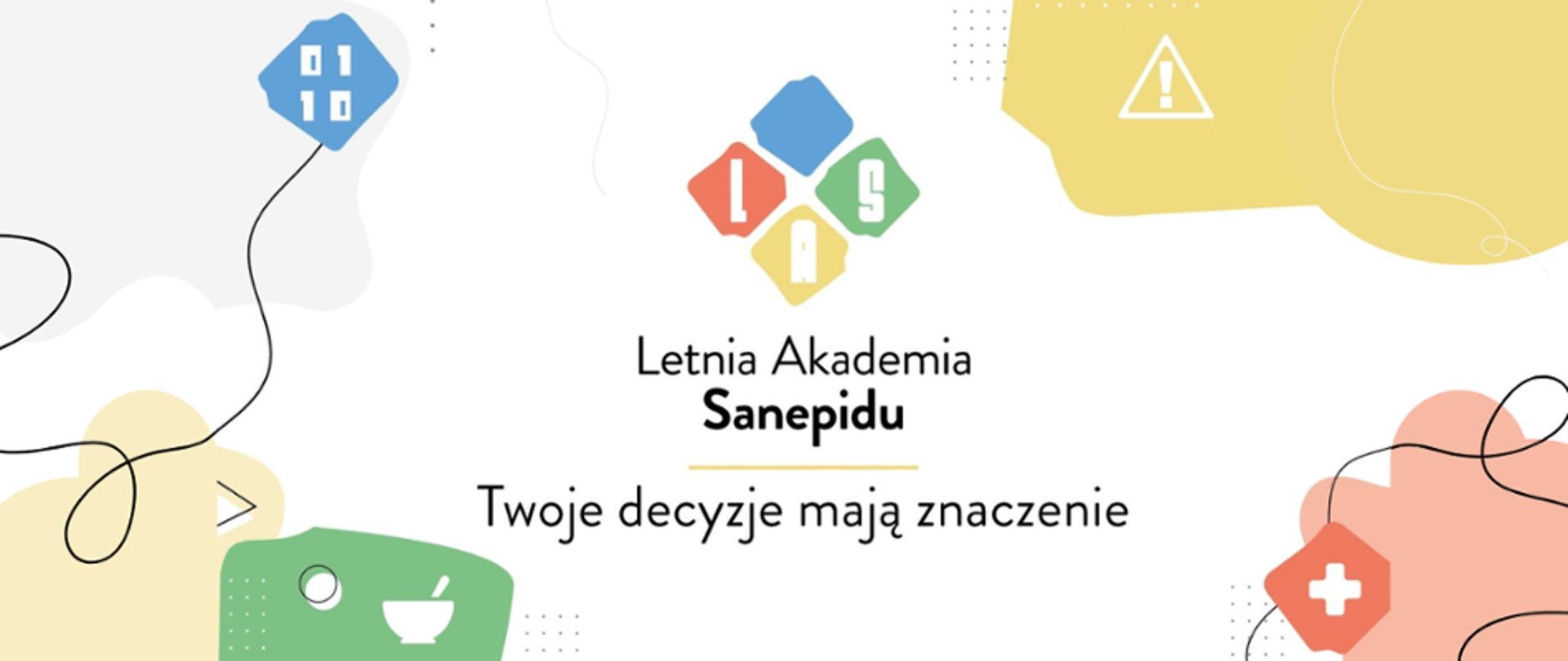 NA białym tle logo kampanii i hasło plus ozdobniki